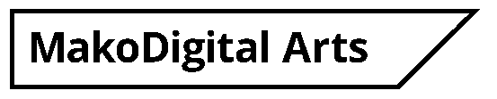 Logo - black text saying MakoDigital Arts